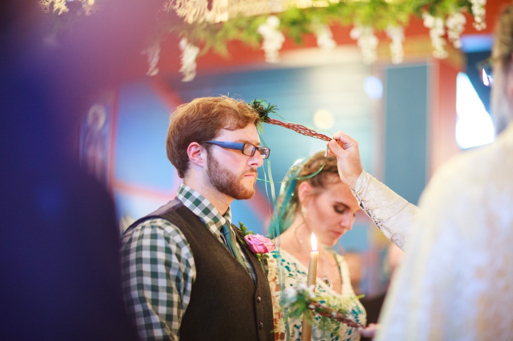 Christian Orthodox ceremony crowns