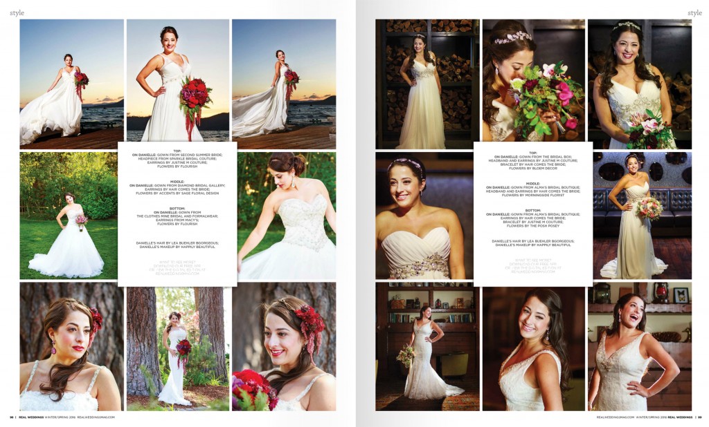 Real Weddings magazine cover shoot