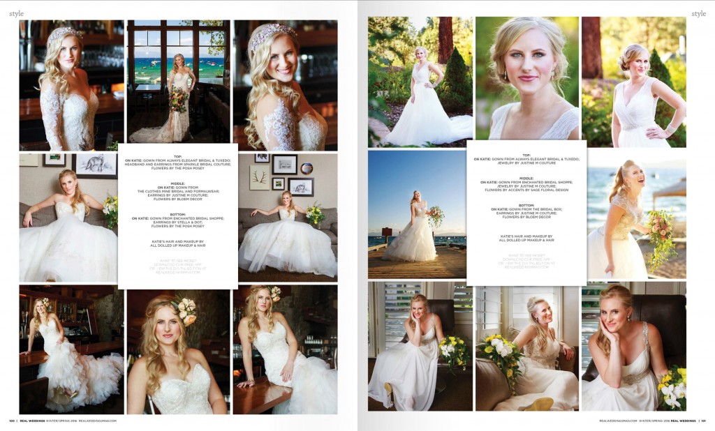Real Weddings magazine cover shoot