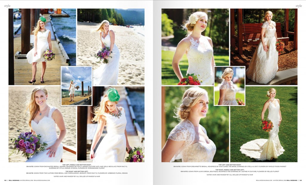 Real Weddings magazine cover shoot