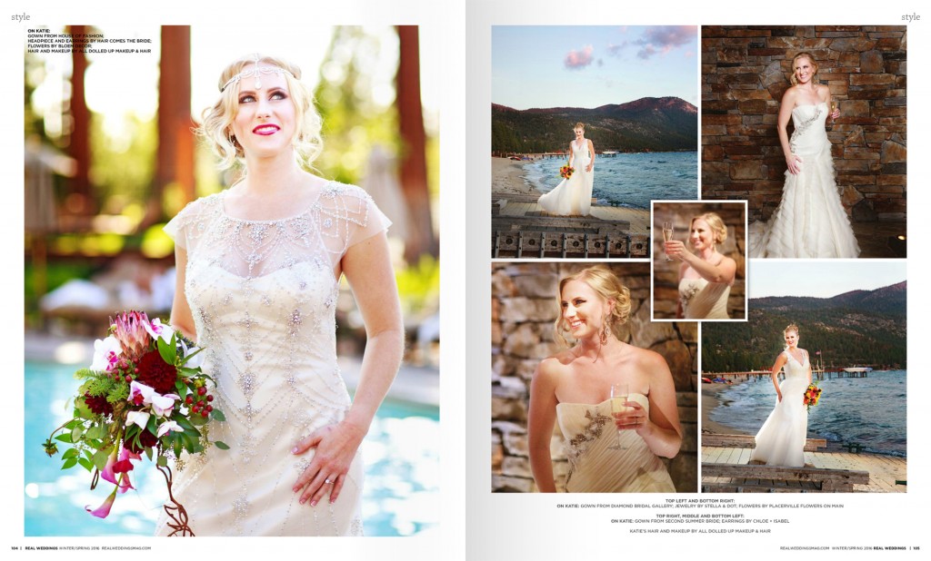 Real Weddings magazine cover shoot