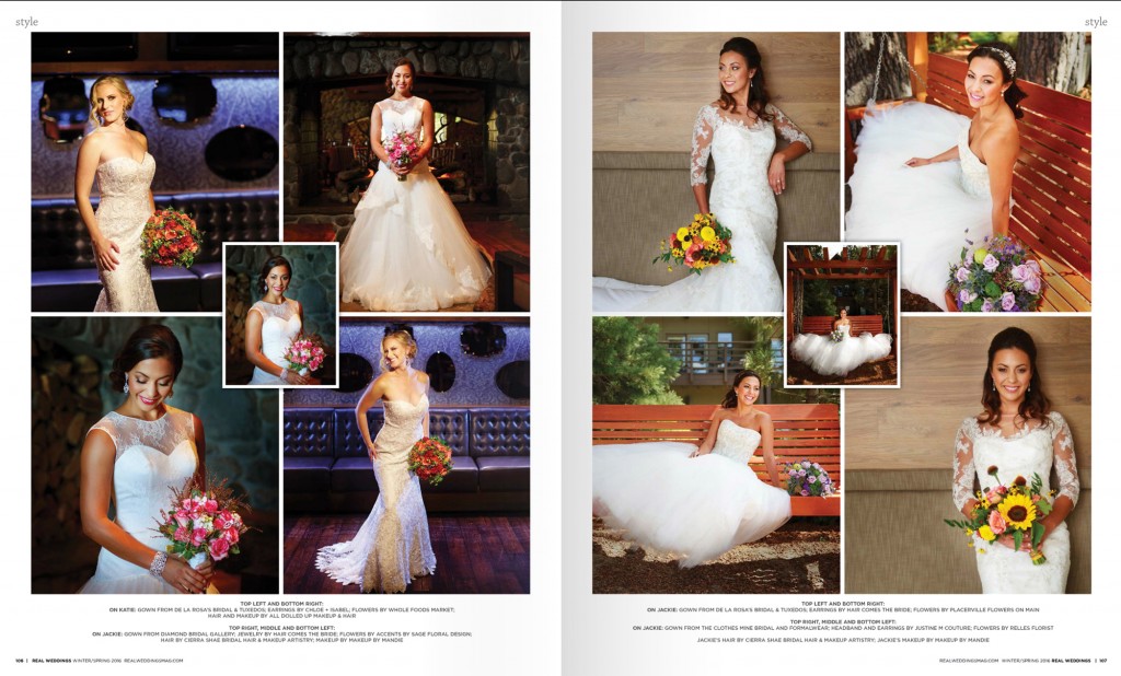 Real Weddings magazine cover shoot