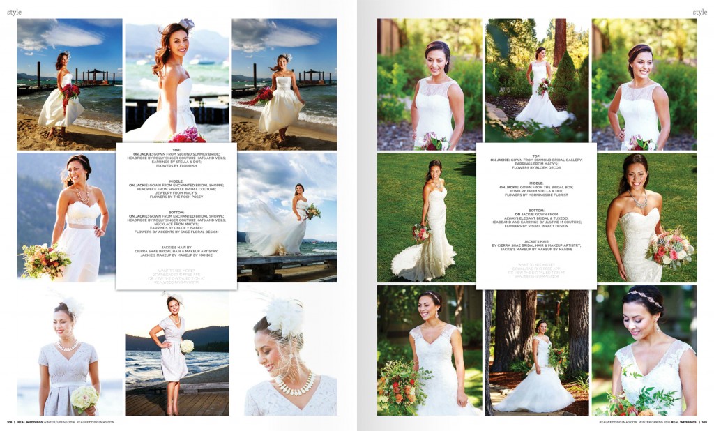 Real Weddings magazine cover shoot