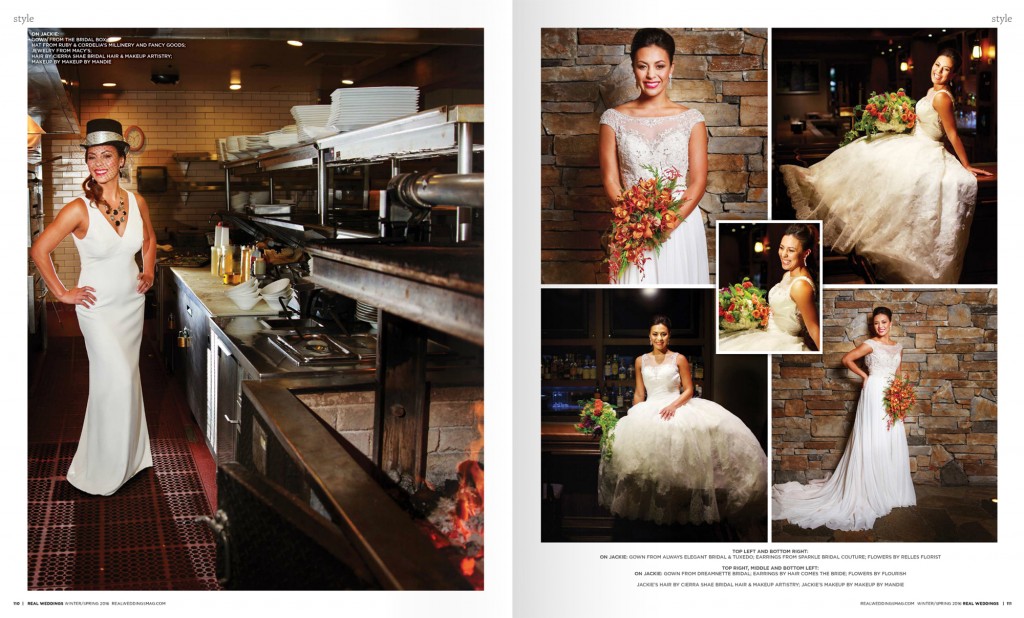 Real Weddings magazine cover shoot