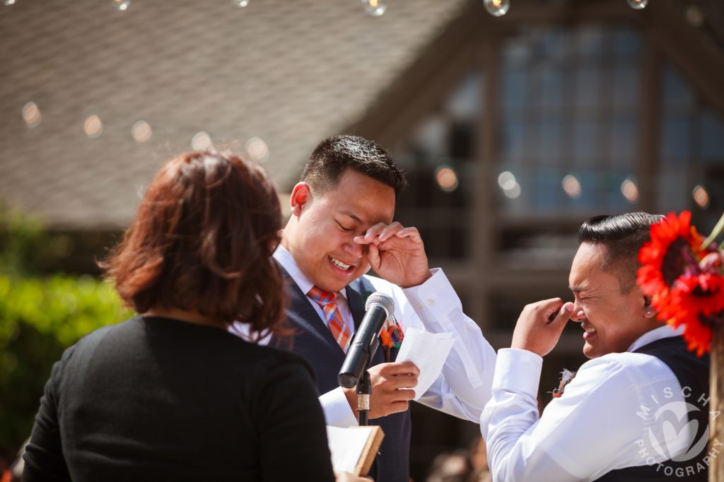 emotional same-sex wedding