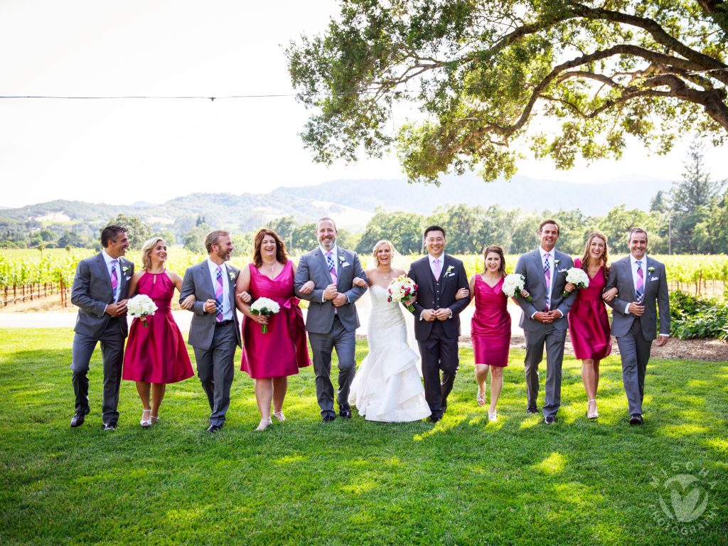 Napa Valley wedding party